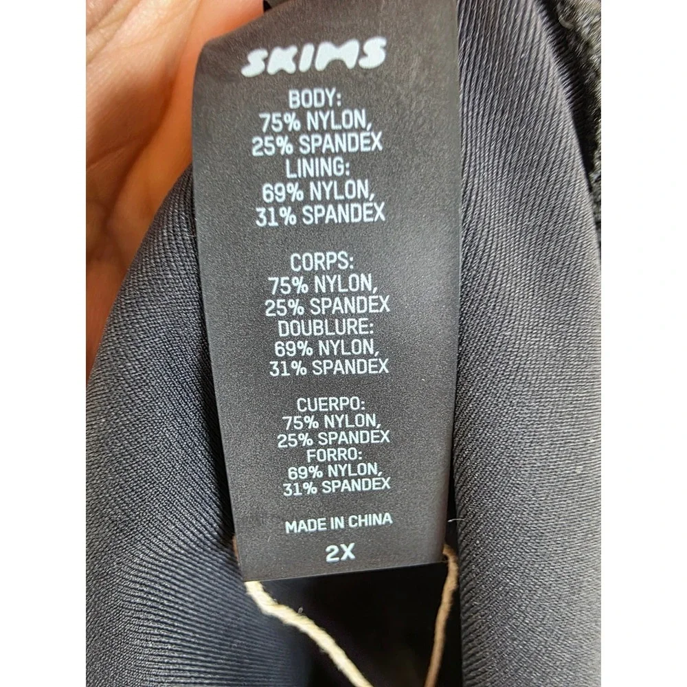 SKIMS Swim High‎ Waisted Bikini Bottom Onyx Black SW-BKN-0120 Size 2X NWT